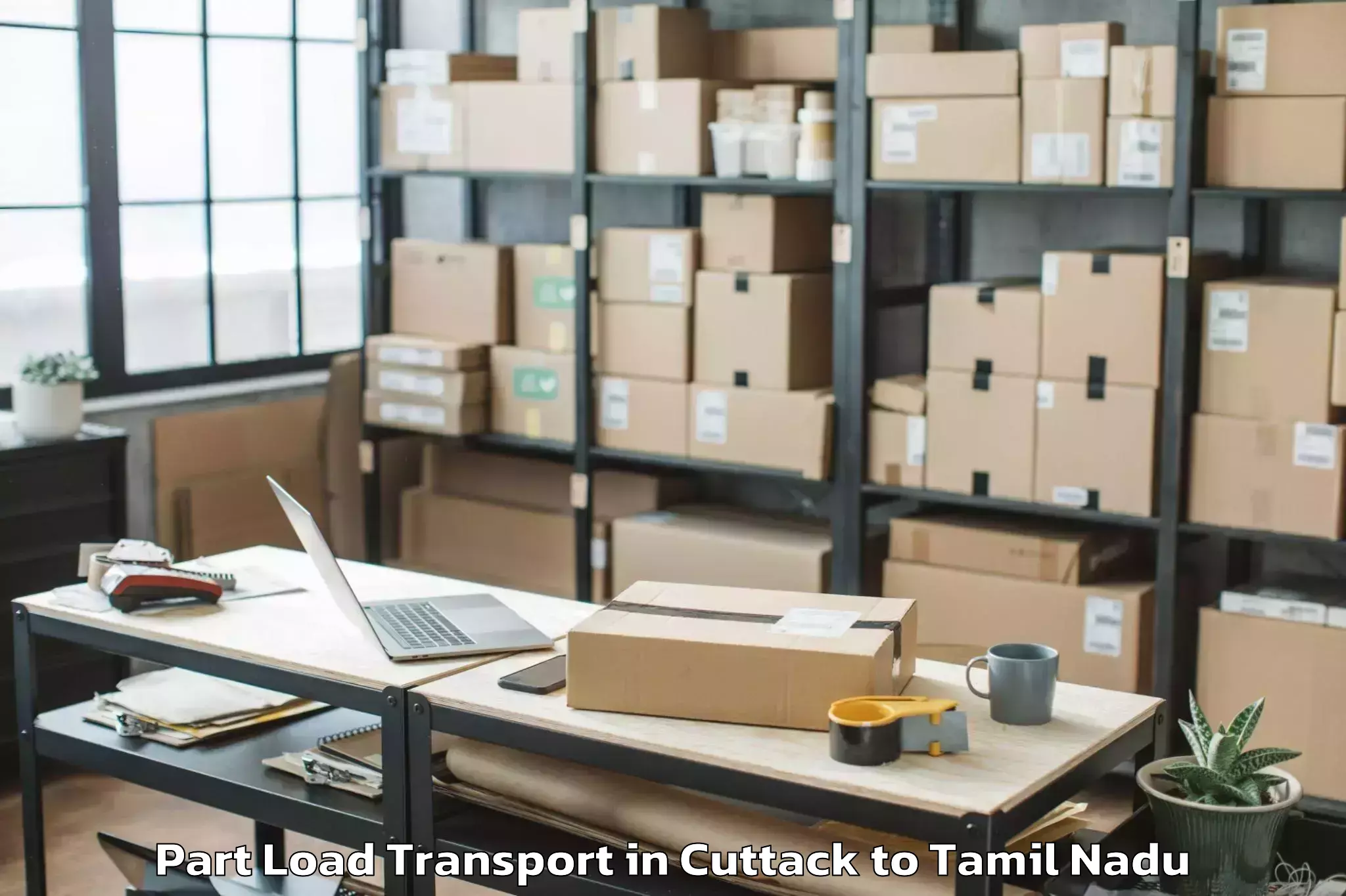 Leading Cuttack to Keelakarai Part Load Transport Provider